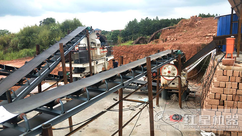 1060破碎機搭配制砂機破碎軟性石料，日產(chǎn)量3230噸