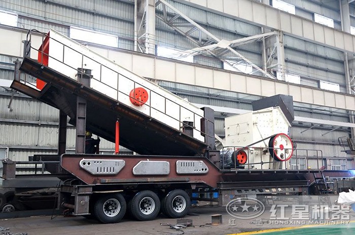 輪胎式建筑垃圾破碎篩分一體化設備 輪胎式建筑垃圾破碎篩分一體化設備