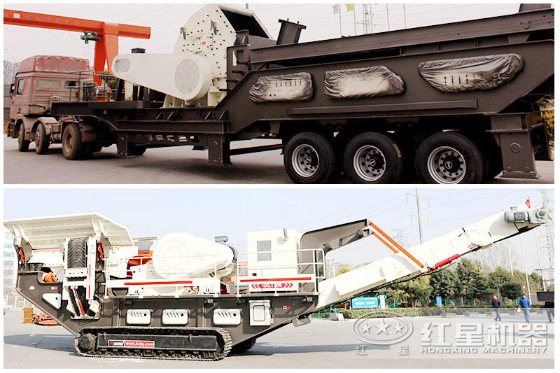 紅星車載一體粉碎機(jī)有輪胎式、履帶式兩種規(guī)格