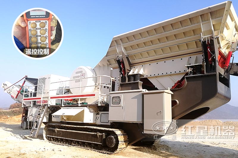 移動式石頭破碎機現(xiàn)場 移動式石頭破碎機現(xiàn)場