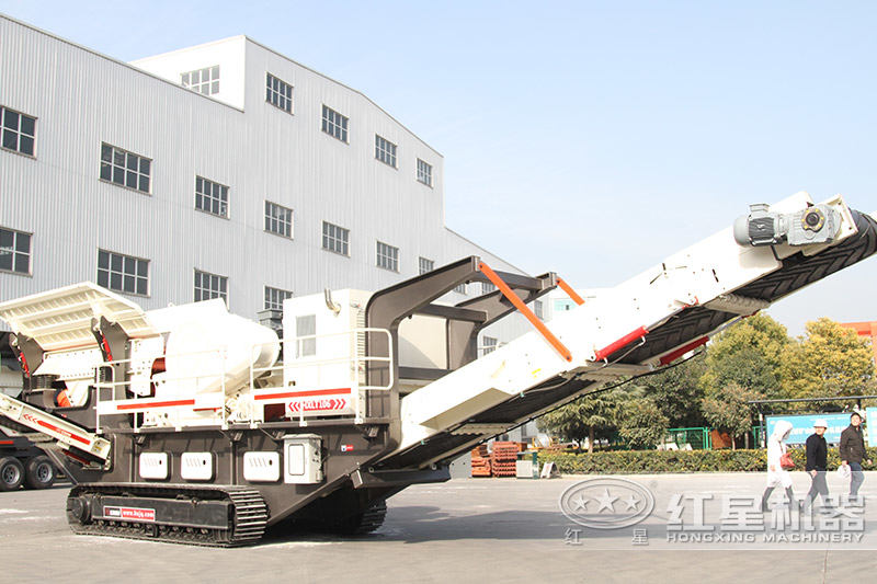 破碎、篩分一體化移動(dòng)式鵝卵石篩選機(jī)