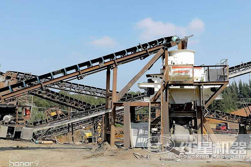 河卵石制砂現(xiàn)場(chǎng)